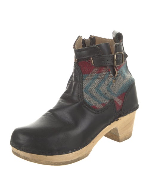 No. 6 Store Leather Printed Moto Boots