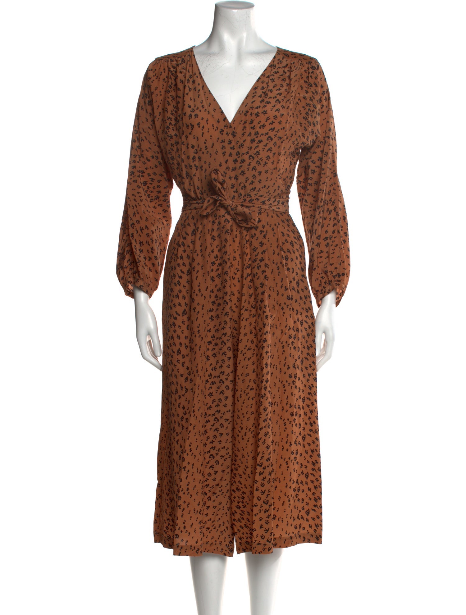 No. 6 Store Printed V-Neck Jumpsuit