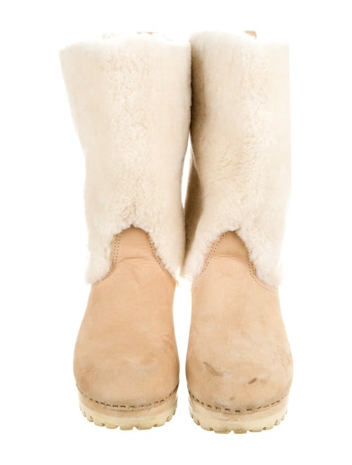 No. 6 Store Suede Fur Trim Boots