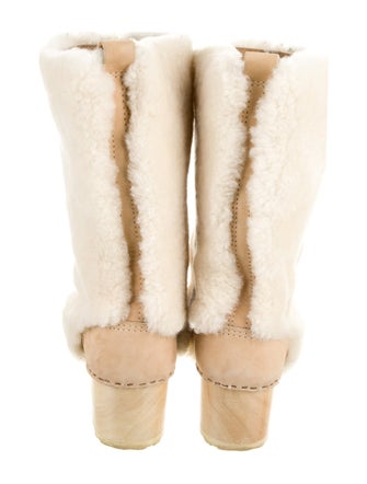 No. 6 Store Suede Fur Trim Boots
