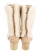 No. 6 Store Suede Fur Trim Boots