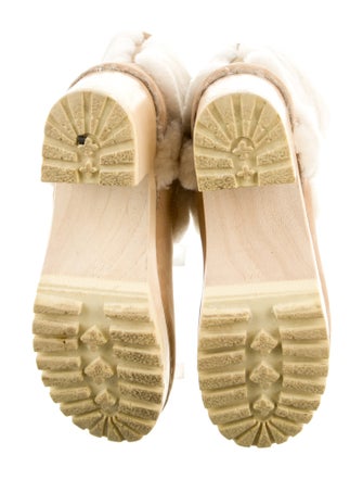 No. 6 Store Suede Fur Trim Boots