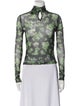 No. 6 Store Floral Print Turtleneck Top