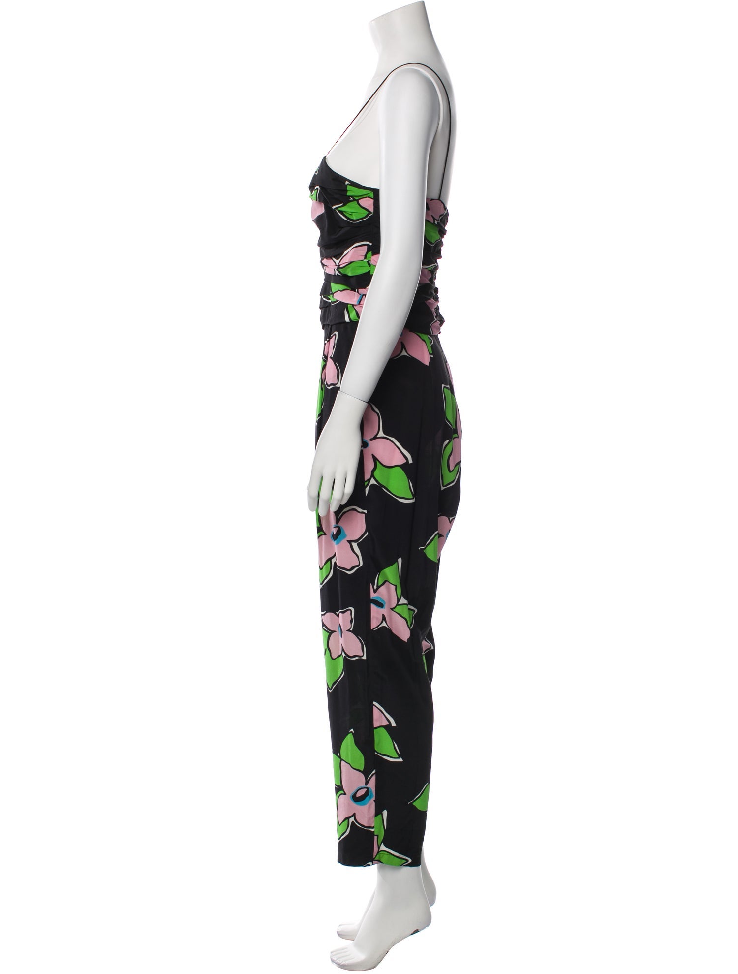No. 6 Store Silk Floral Print Jumpsuit