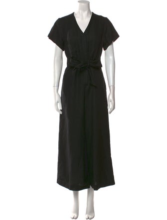 No. 6 Store Linen V-Neck Jumpsuit