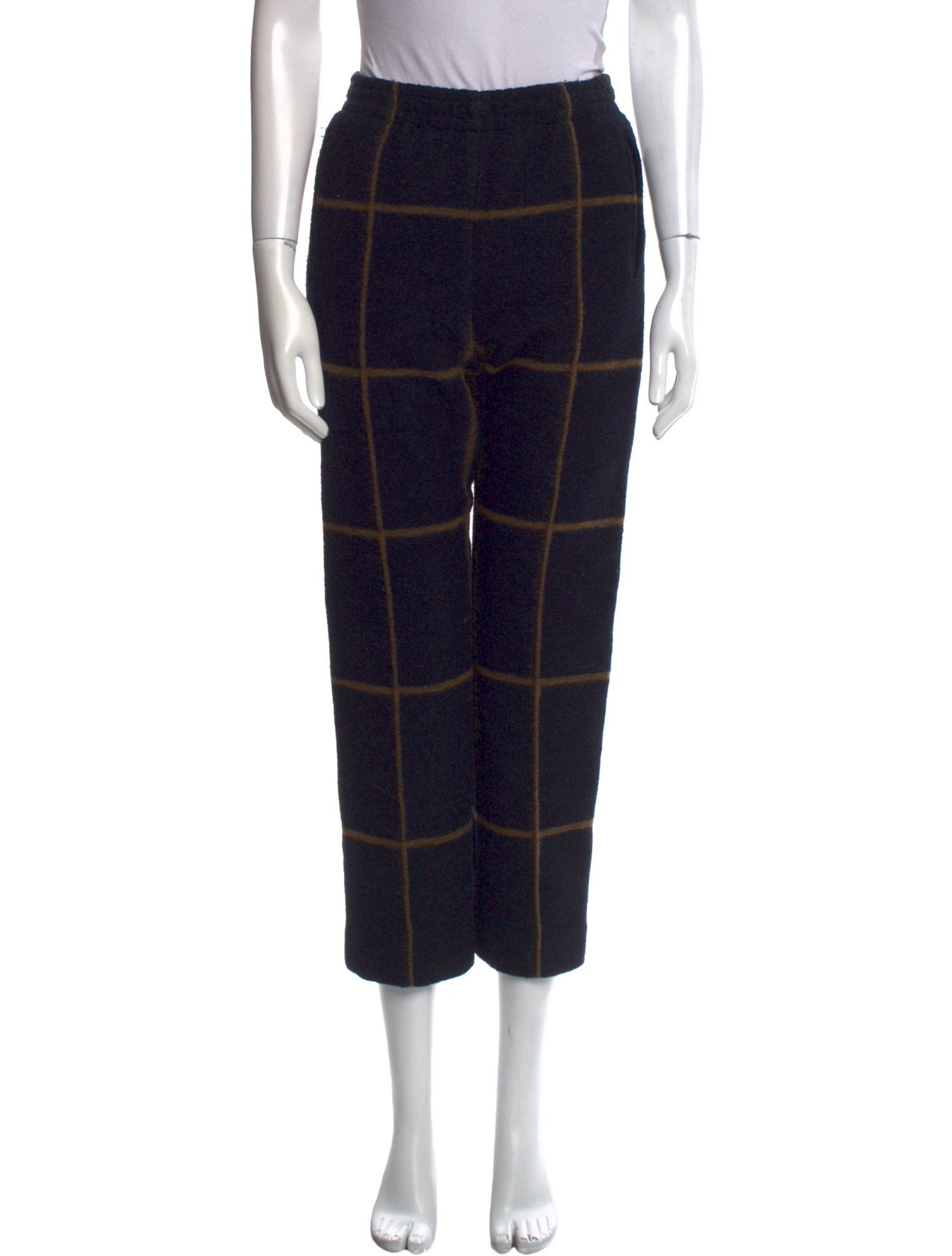 No. 6 Store Plaid Print Straight Leg Pants