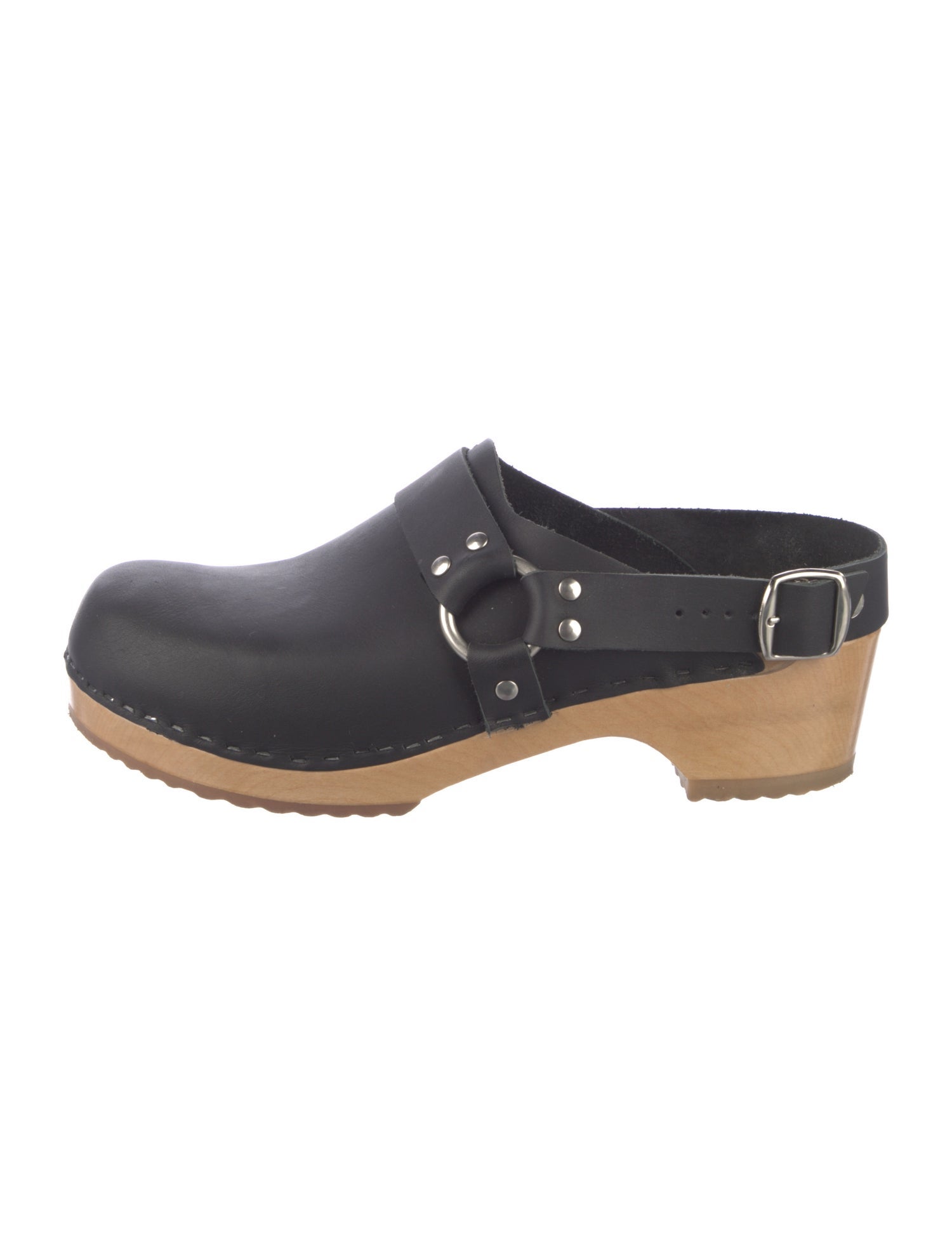 No. 6 Store Leather Studded Accents Mules