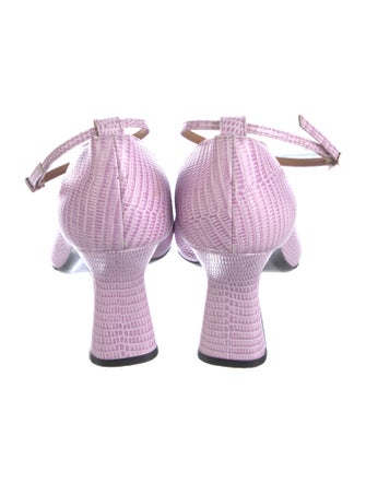 No. 6 Store Embossed Leather Printed Pumps