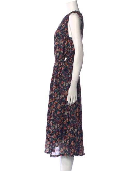 No. 6 Store Floral Print Midi Length Dress