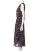 No. 6 Store Floral Print Midi Length Dress