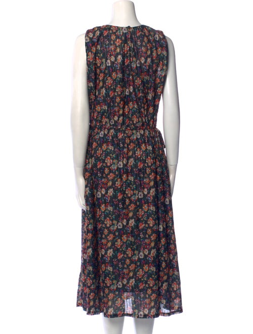 No. 6 Store Floral Print Midi Length Dress