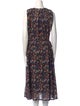 No. 6 Store Floral Print Midi Length Dress