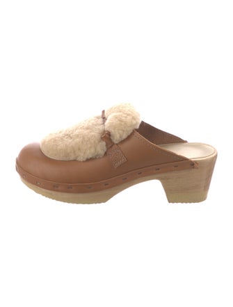 No. 6 Store Shearling Fur Trim Mules