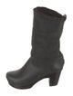 No. 6 Store Suede Leather Trim Embellishment Sock Boots