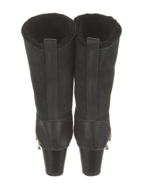 No. 6 Store Suede Leather Trim Embellishment Sock Boots