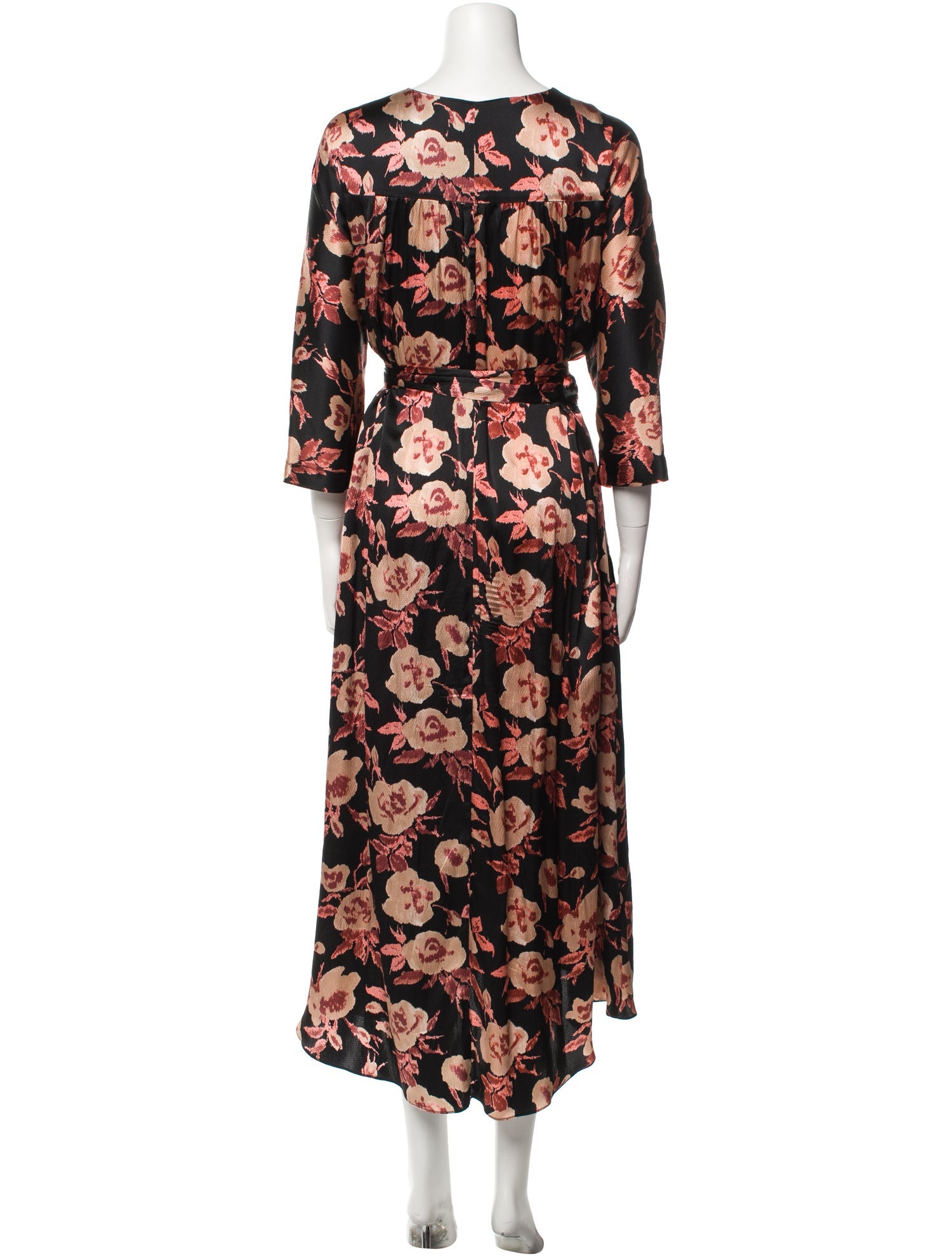 No. 6 Store Silk Floral Print Robe