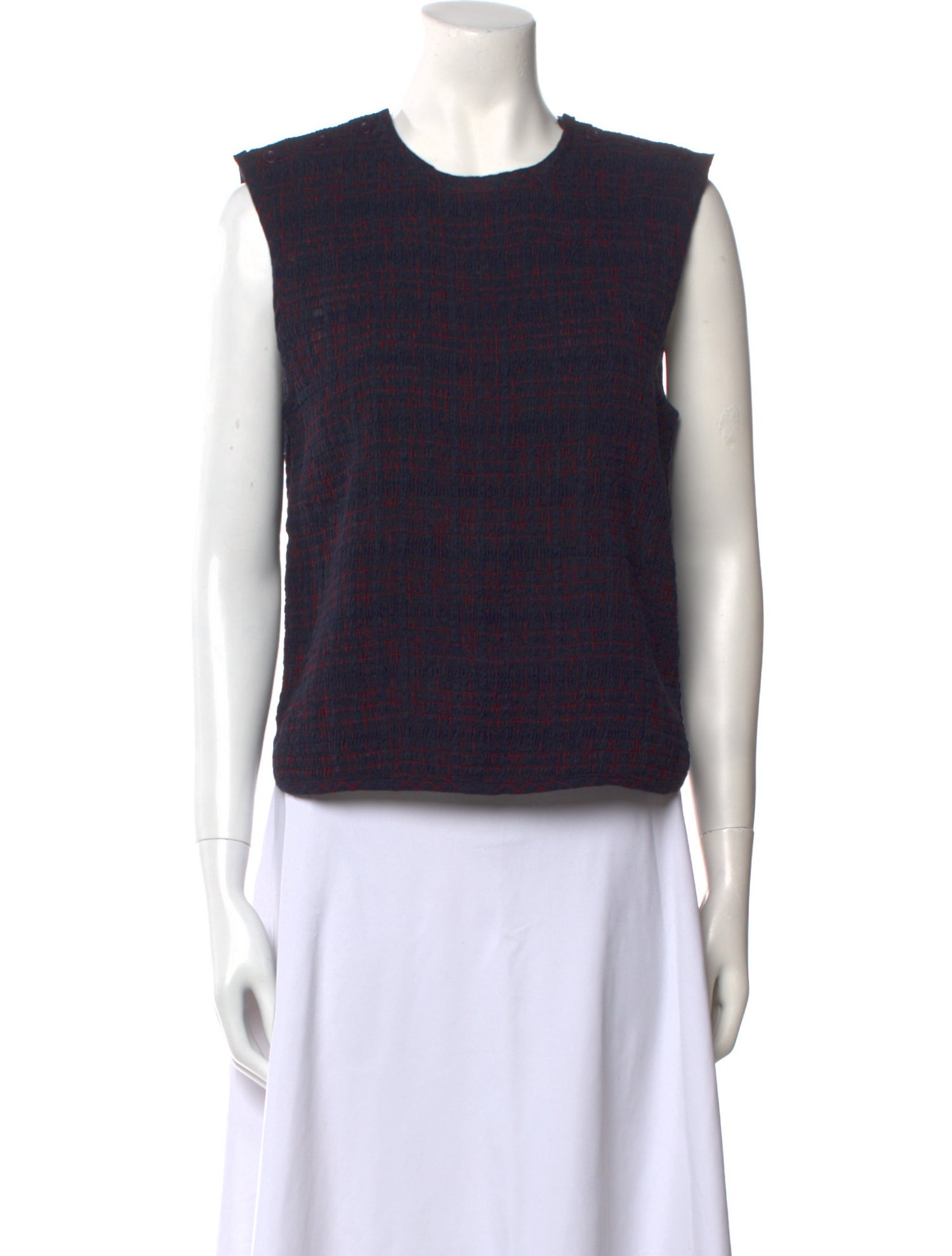 No. 6 Store Printed Crew Neck Crop Top