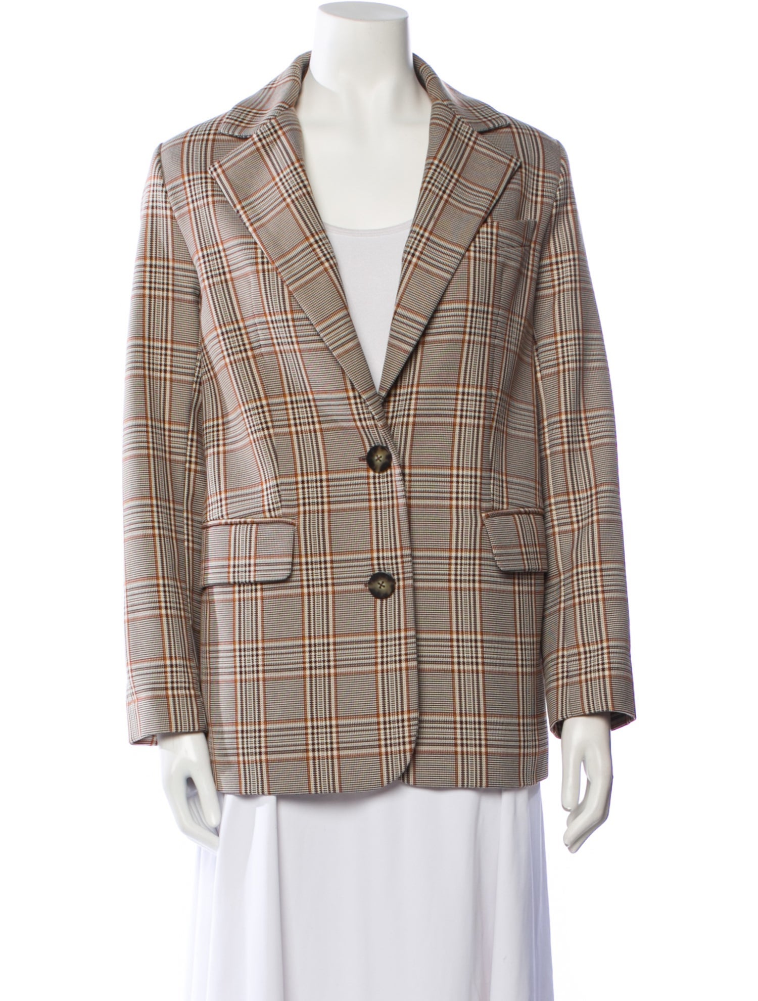 No. 6 Store Plaid Print Blazer