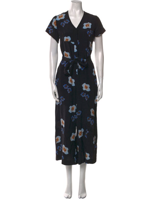 No. 6 Store Silk Floral Print Jumpsuit