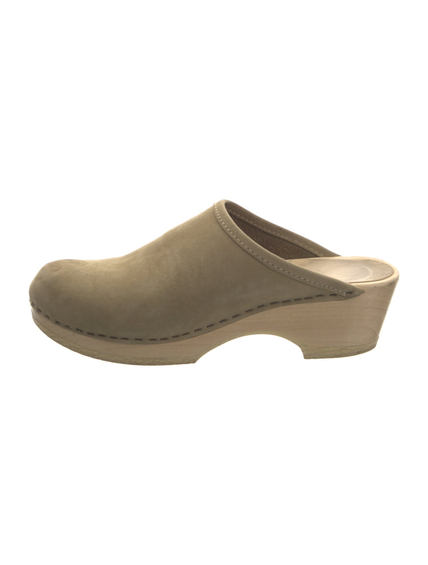 No. 6 Store Suede Whipstitch Trim Mules
