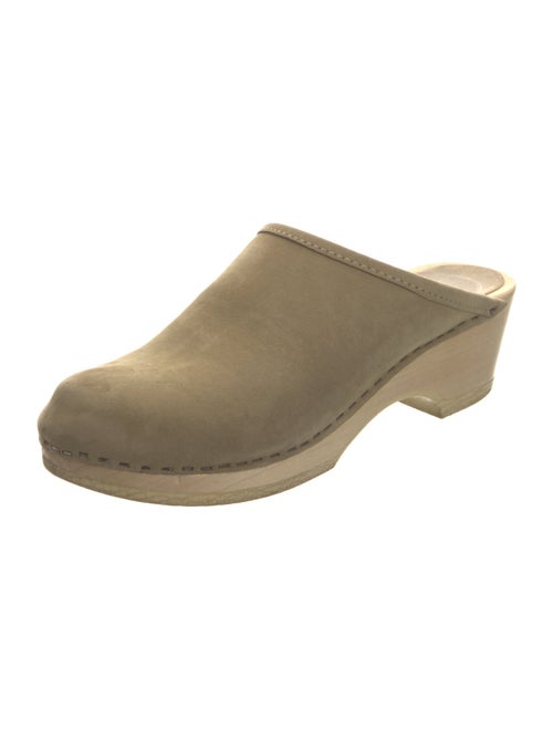 No. 6 Store Suede Whipstitch Trim Mules