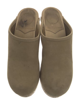 No. 6 Store Suede Whipstitch Trim Mules
