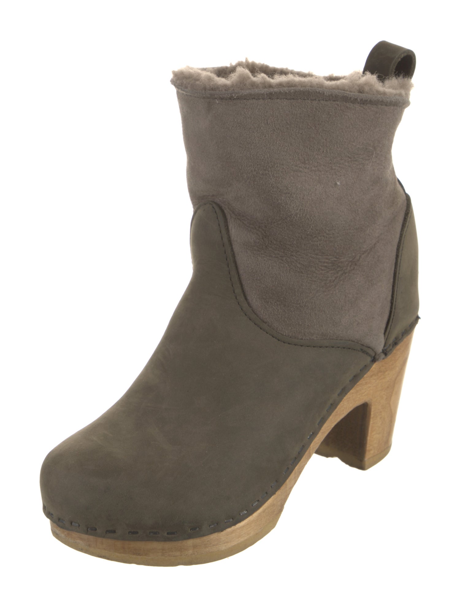 No. 6 Store Suede Colorblock Pattern Boots