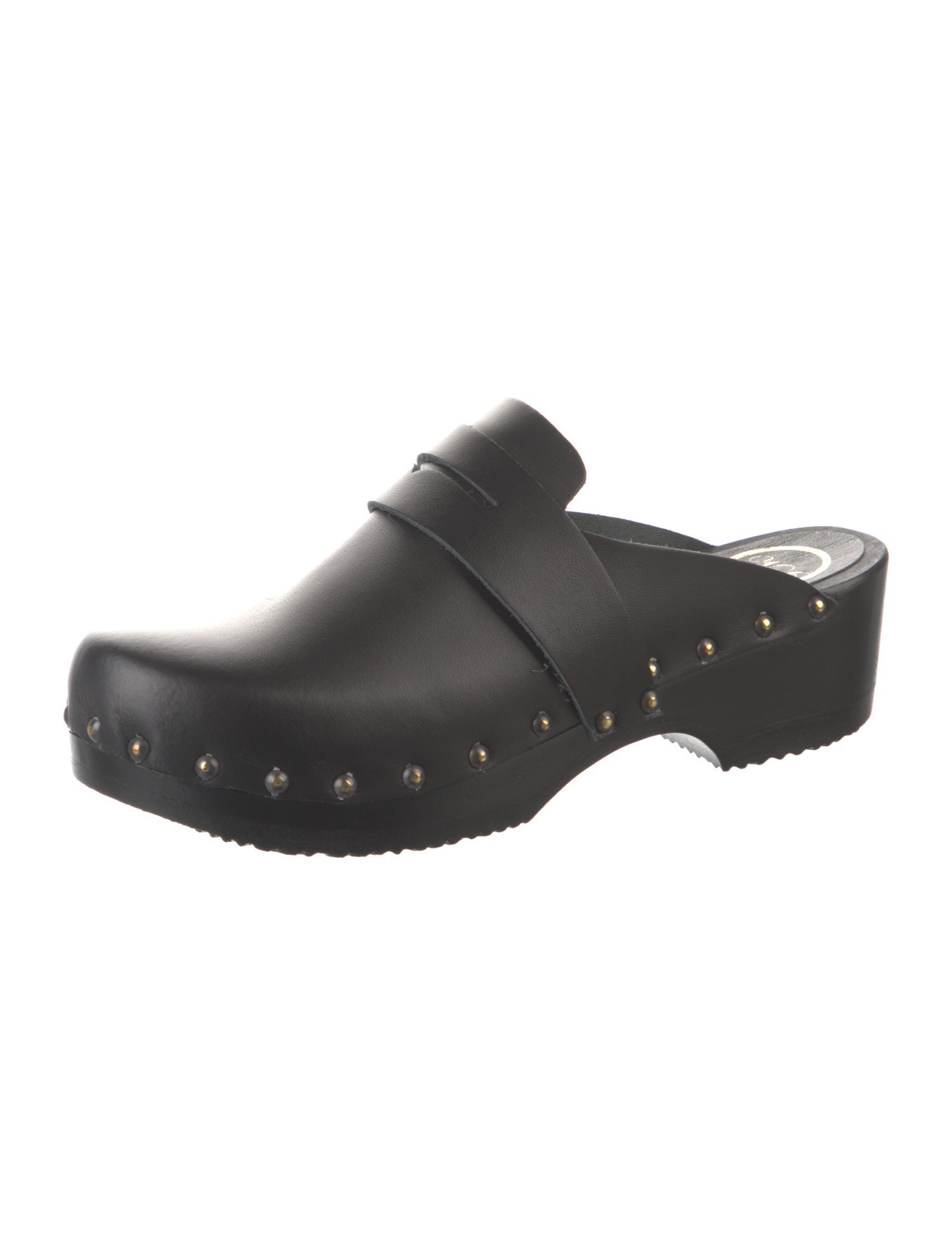 No. 6 Store Leather Studded Accents Mules
