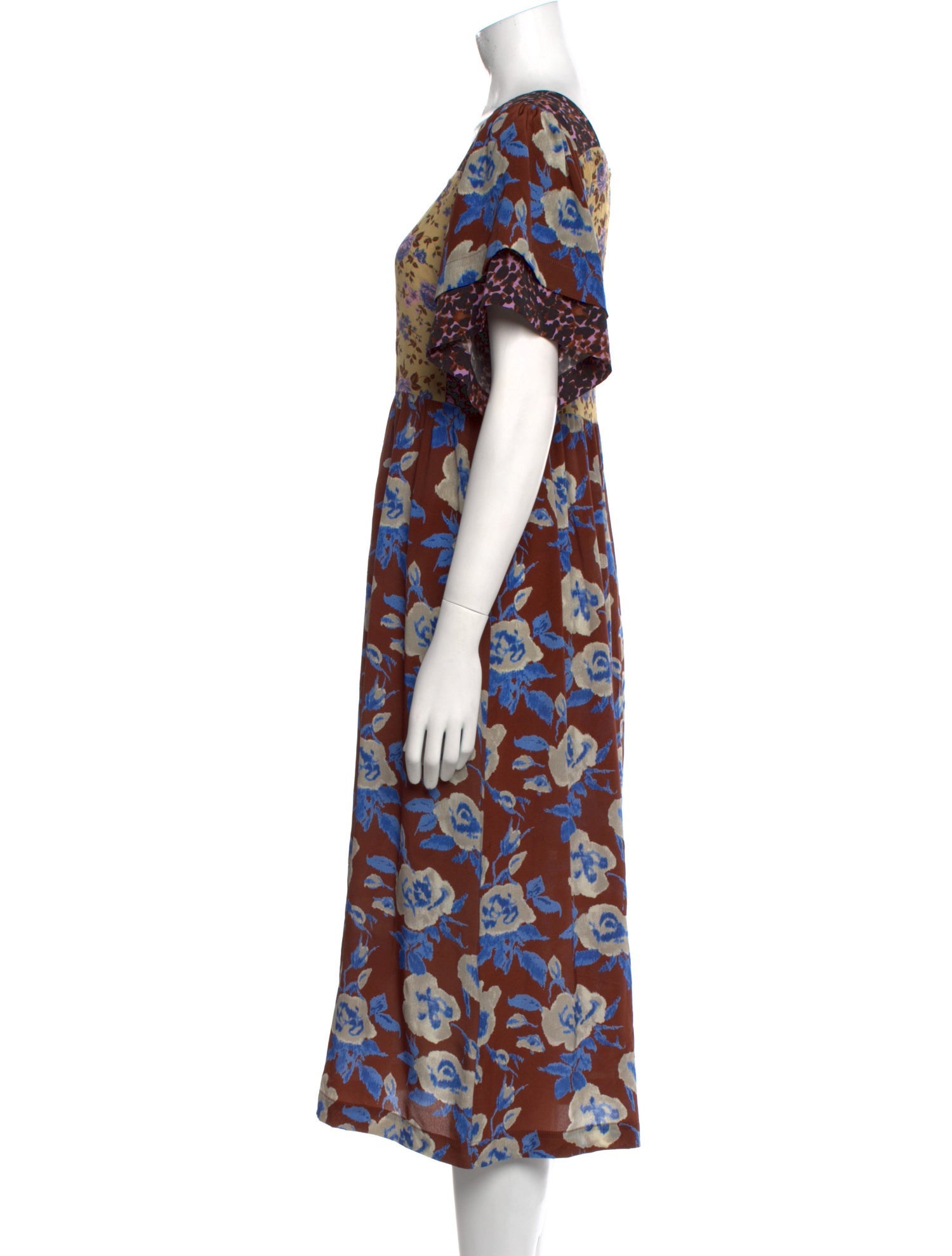 No. 6 Store Silk Midi Length Dress