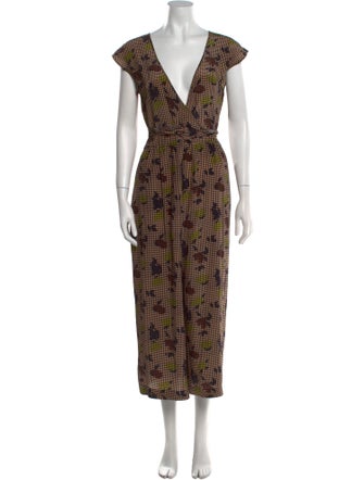 No. 6 Store Silk Patterned Jumpsuit