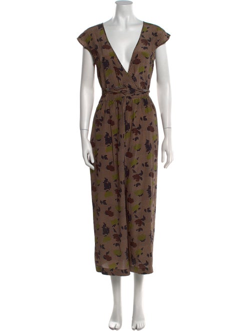 No. 6 Store Silk Patterned Jumpsuit