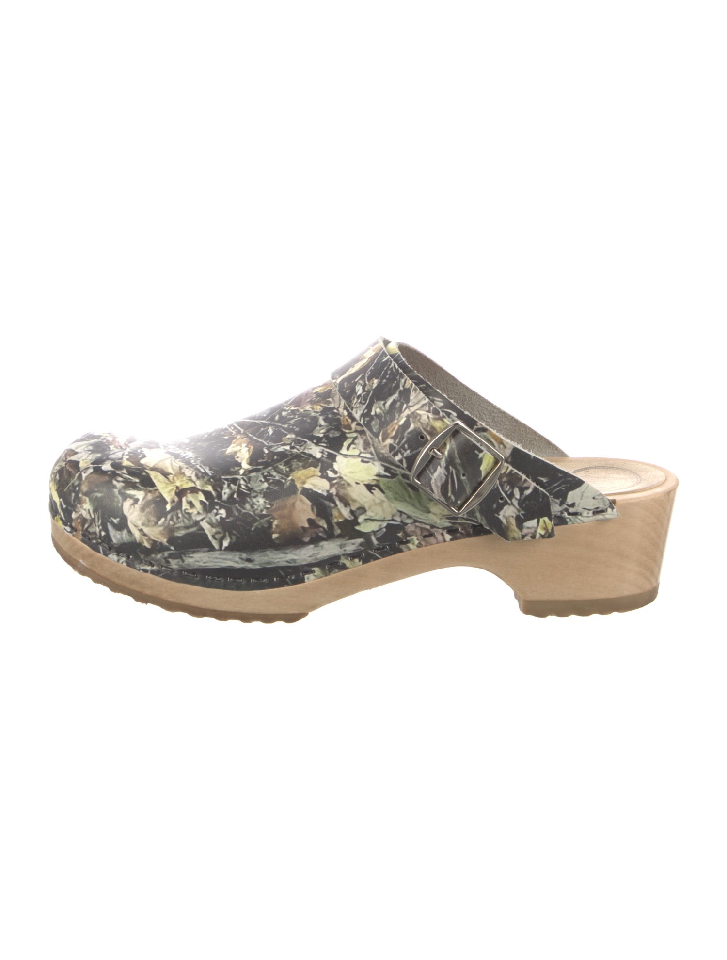 No. 6 Store Leather Floral Print Mules