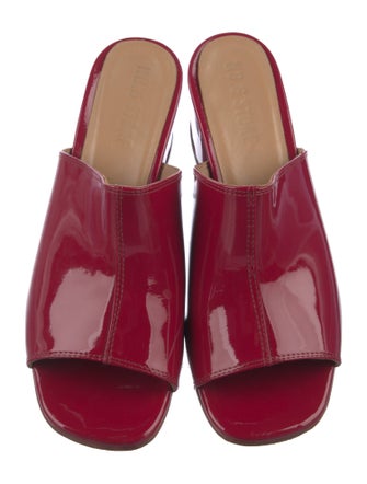 No. 6 Store Patent Leather Printed Slides