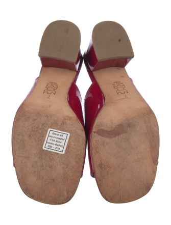 No. 6 Store Patent Leather Printed Slides