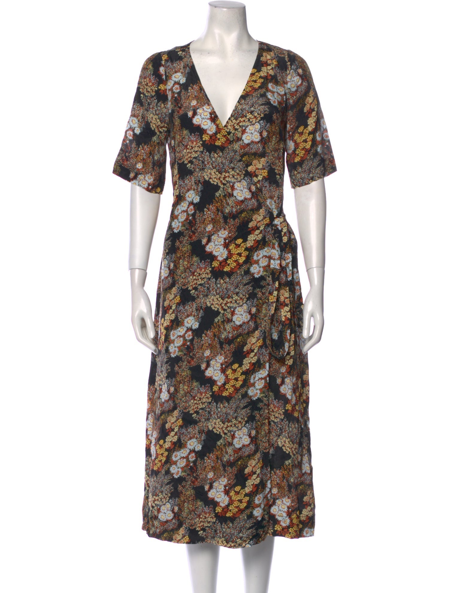 No. 6 Store Floral Print Midi Length Dress