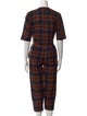 No. 6 Store Wool Plaid Print Jumpsuit