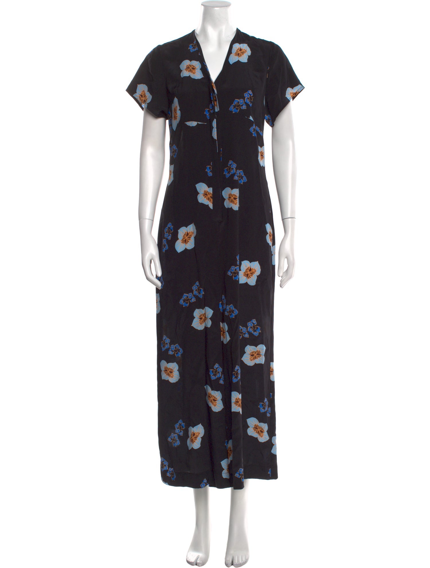 No. 6 Store Silk Floral Print Jumpsuit