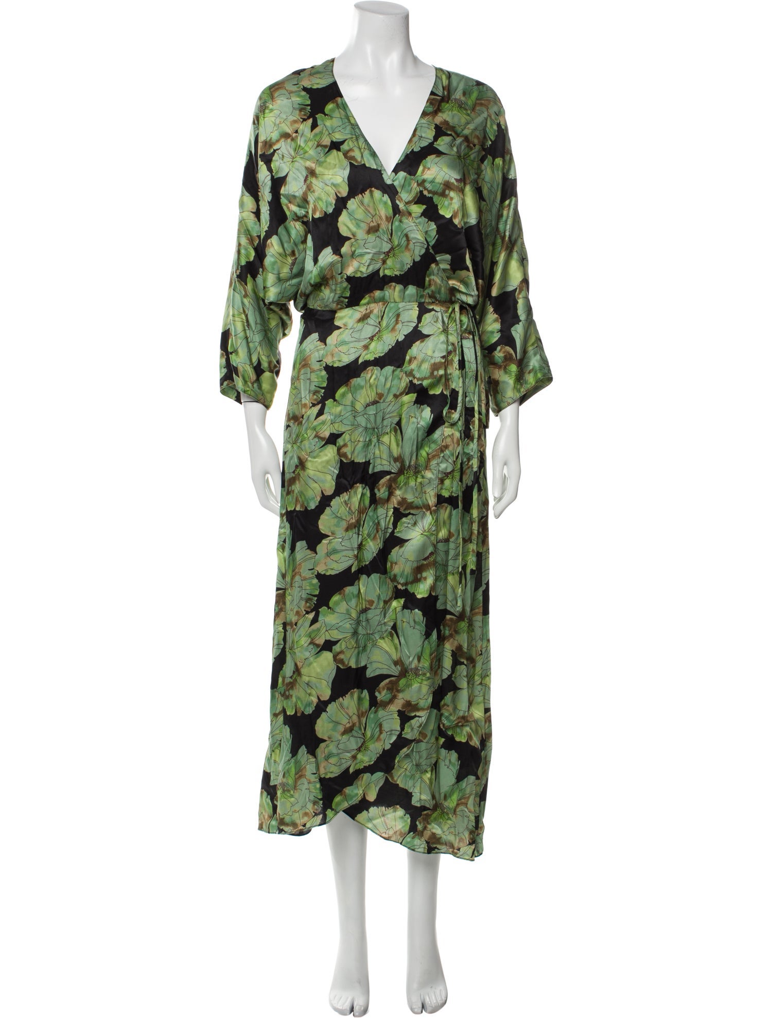 No. 6 Store Floral Print Midi Length Dress