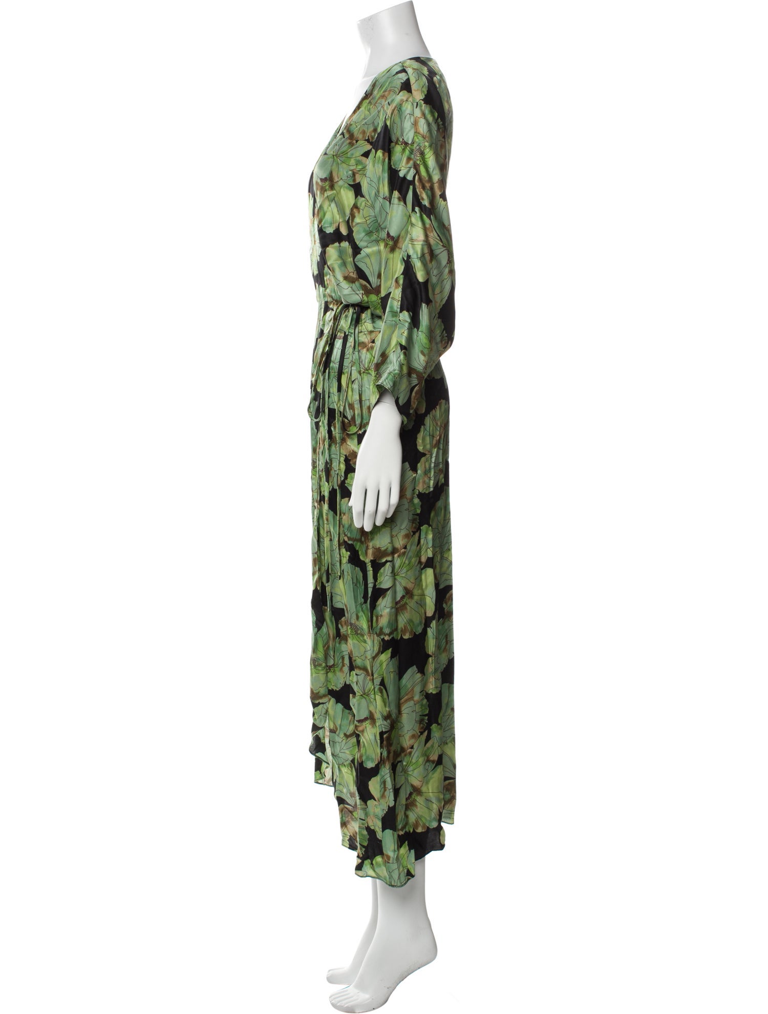 No. 6 Store Floral Print Midi Length Dress