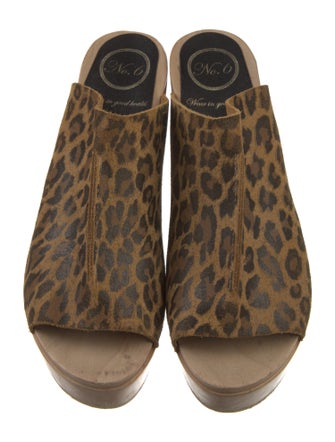 No. 6 Store Calf Hair Embroidered Accent Slides