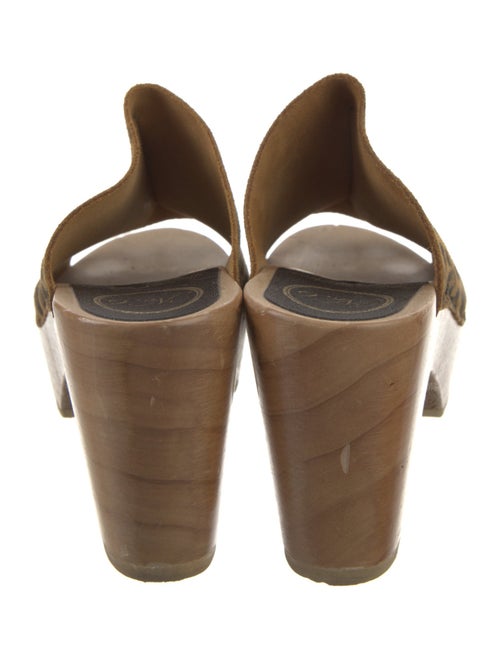 No. 6 Store Calf Hair Embroidered Accent Slides