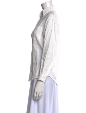 No. 6 Store Linen Long Sleeve Button-Up Top