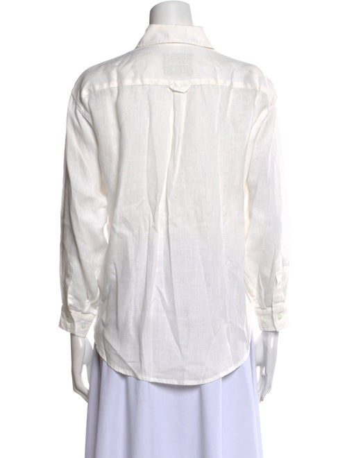 No. 6 Store Linen Long Sleeve Button-Up Top