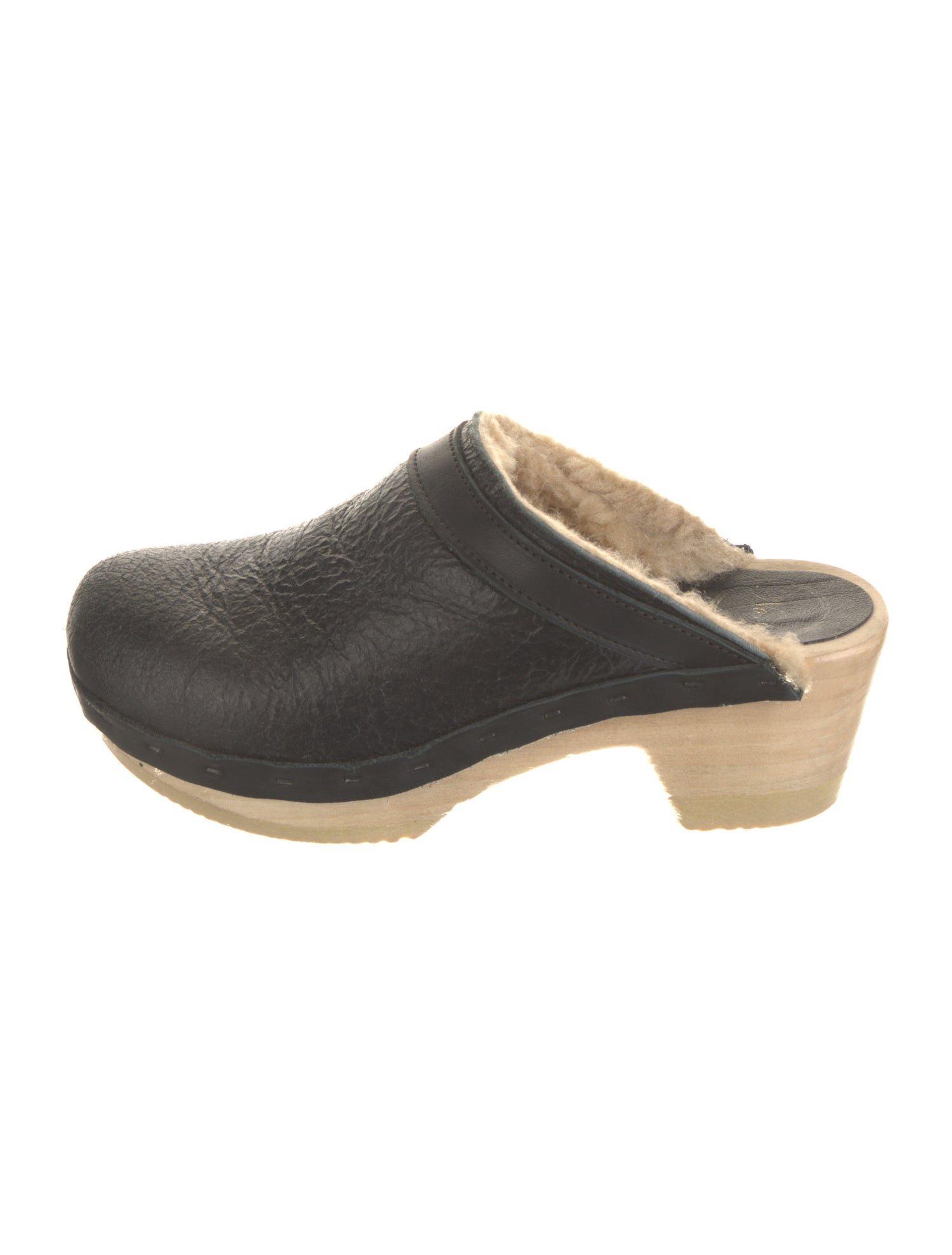 No. 6 Store Leather Fur Trim Espadrilles