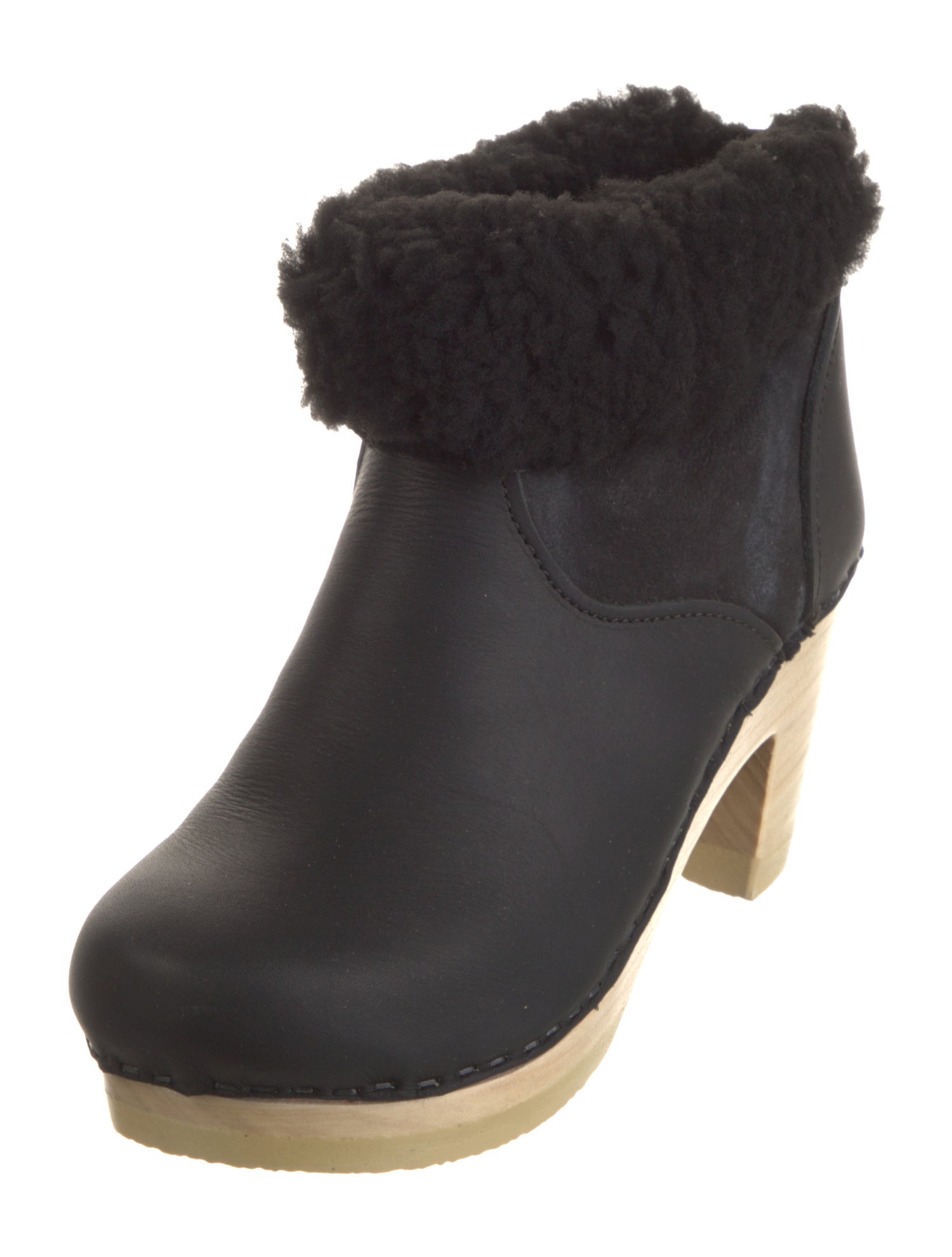 No. 6 Store Leather Clog Boots