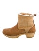 No. 6 Store Suede Fur Trim Boots