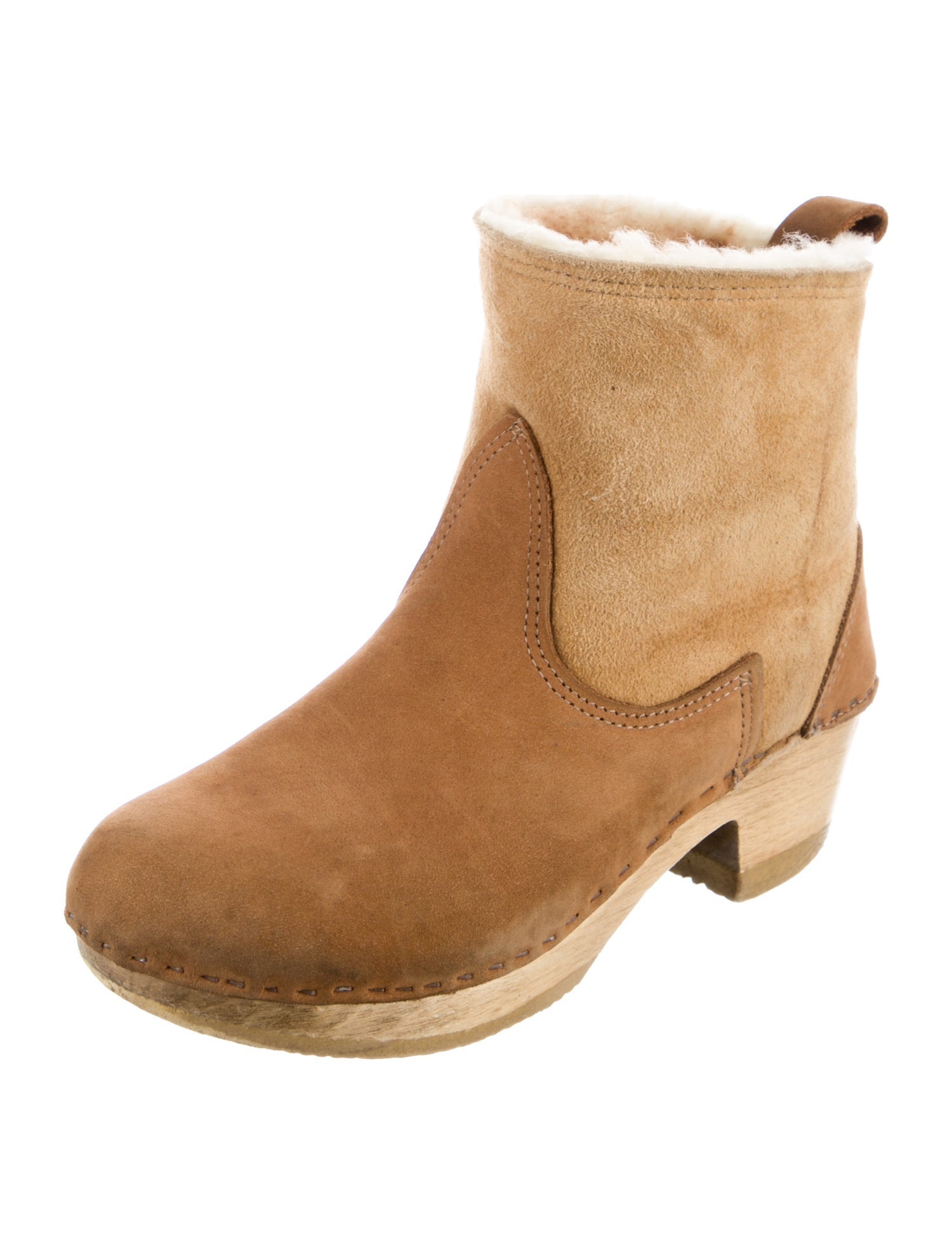 No. 6 Store Suede Fur Trim Boots