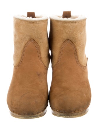 No. 6 Store Suede Fur Trim Boots
