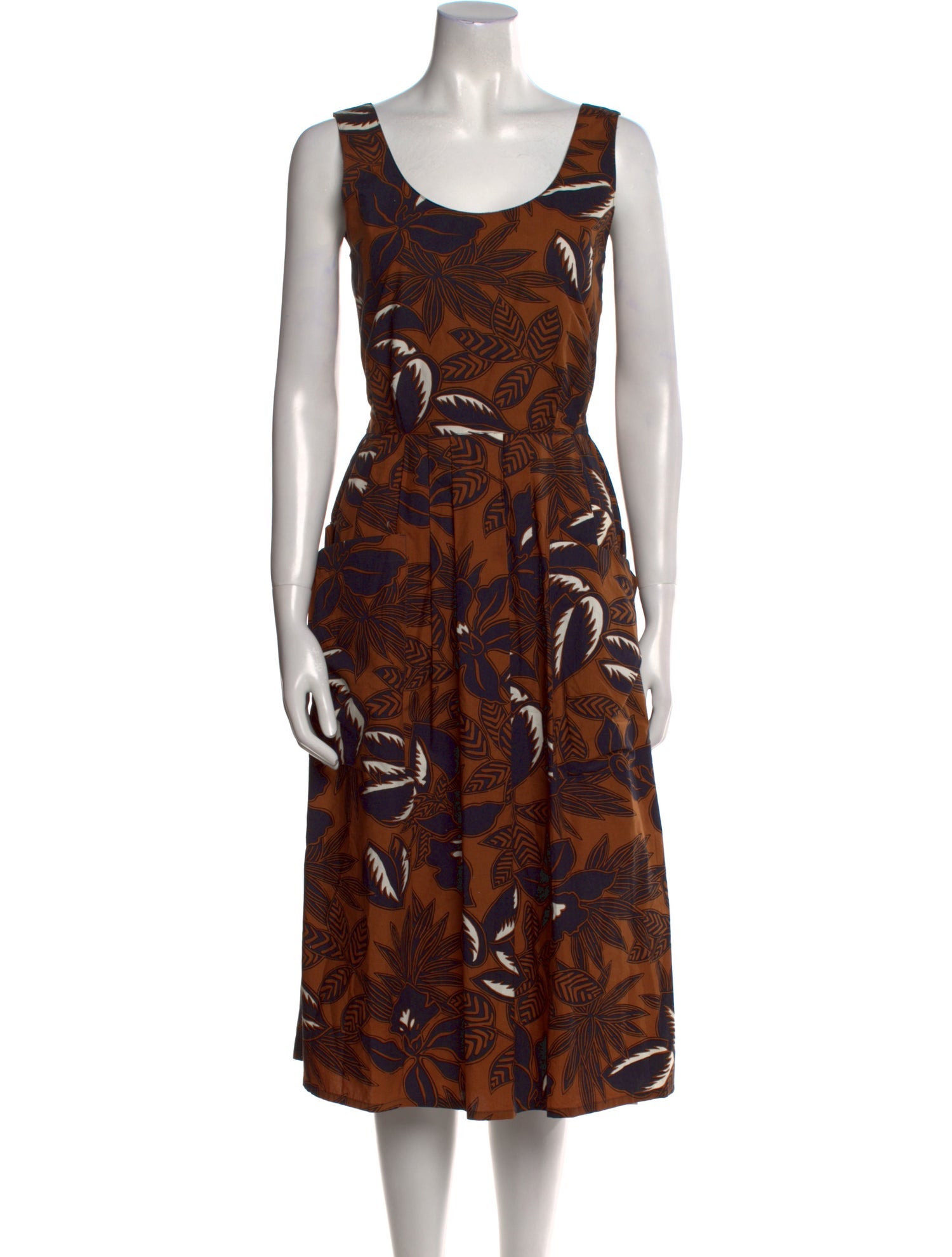 No. 6 Store Printed Midi Length Dress