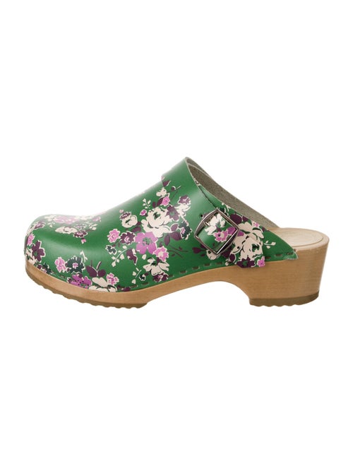 No. 6 Store Leather Floral Print Mules